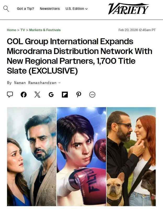  中文在线在伦敦国际影视展崭露头角；微短剧全球分发体系引发海外媒体热议 娱乐新闻