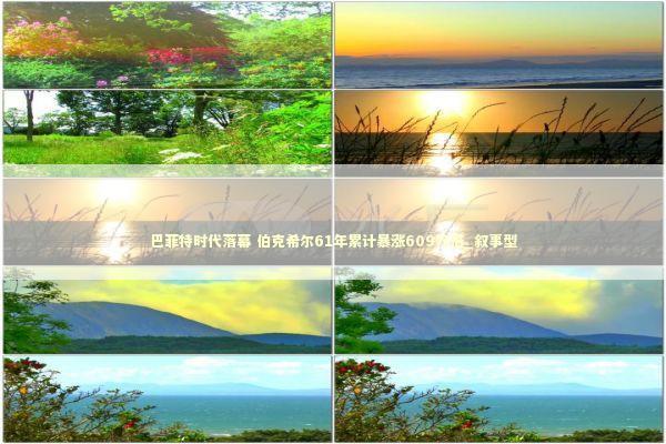 巴菲特时代落幕 伯克希尔61年累计暴涨609万倍_叙事型