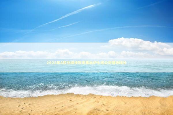 2025年A股业绩快报密集出炉七成公司营收增长 新闻