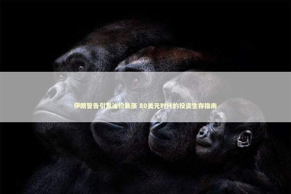 伊朗警告引发油价暴涨 80美元时代的投资生存指南 新闻