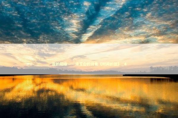 盐的隐喻——读王山的诗集《时间的盐》_4 新闻