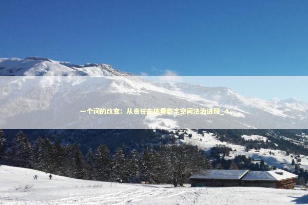 一个词的改变：从责任主体看数字空间法治进程_4 新闻