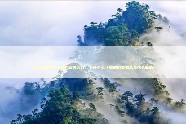 追踪在线安全平台的官方入口：为什么真正靠谱的渠道总是这么隐蔽 IT技术